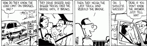 Calvin and Hobbes on engineering design